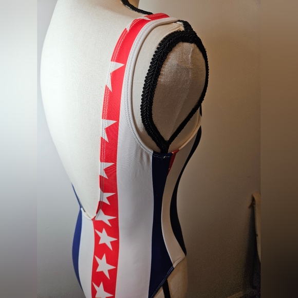 Stars & Stripes Forever 21 Women's Swim Bathing One Piece Suit Size S #W-355 - Picture 6 of 8